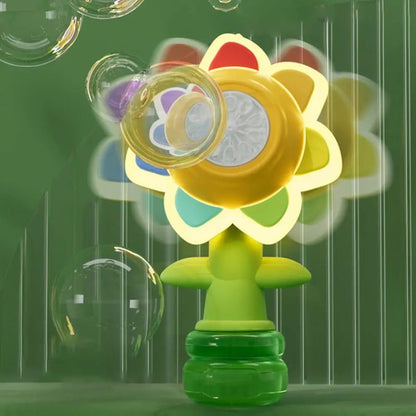 Electric Sunflower-Shaped Portable Kids Fun Bubble Maker Toy