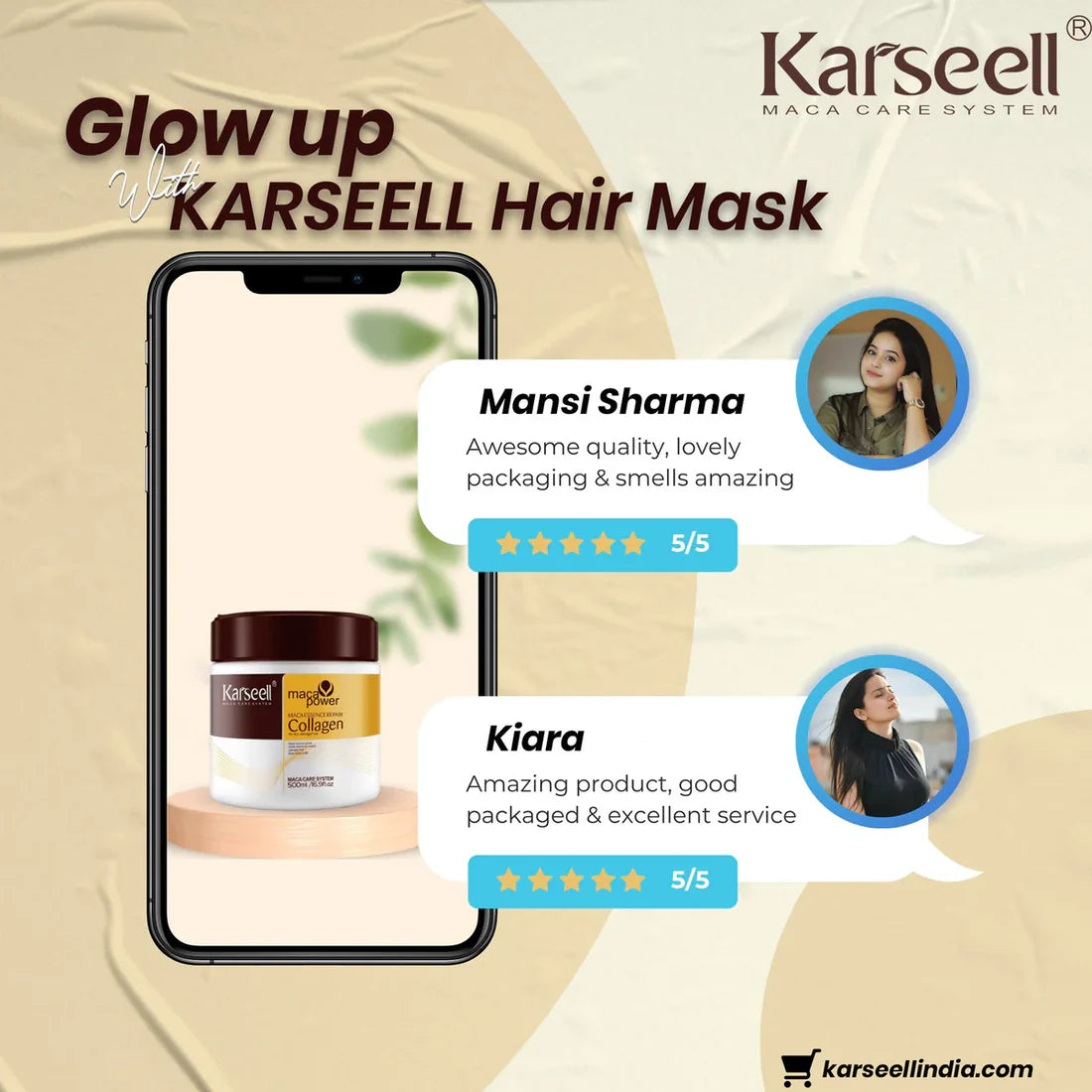 Karasell - Smoothing Hair Damage Organic Repair Collagen Hair Mask